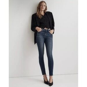 Madewell Jeans Blue 9" Mid Rise Skinny Medium Wash Womens‎ 37 44X28 GUC